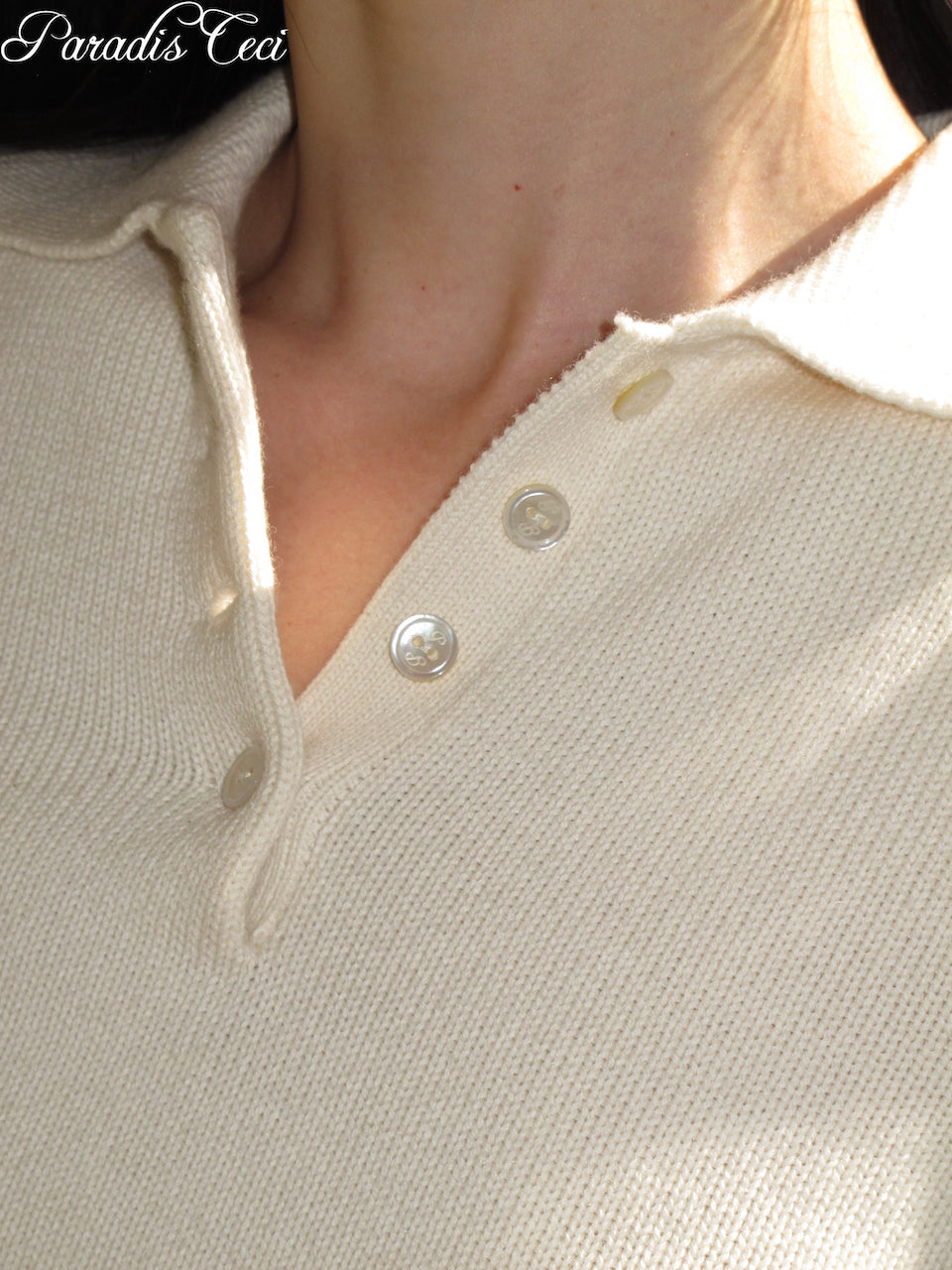 'Gwen' micro-cropped polo