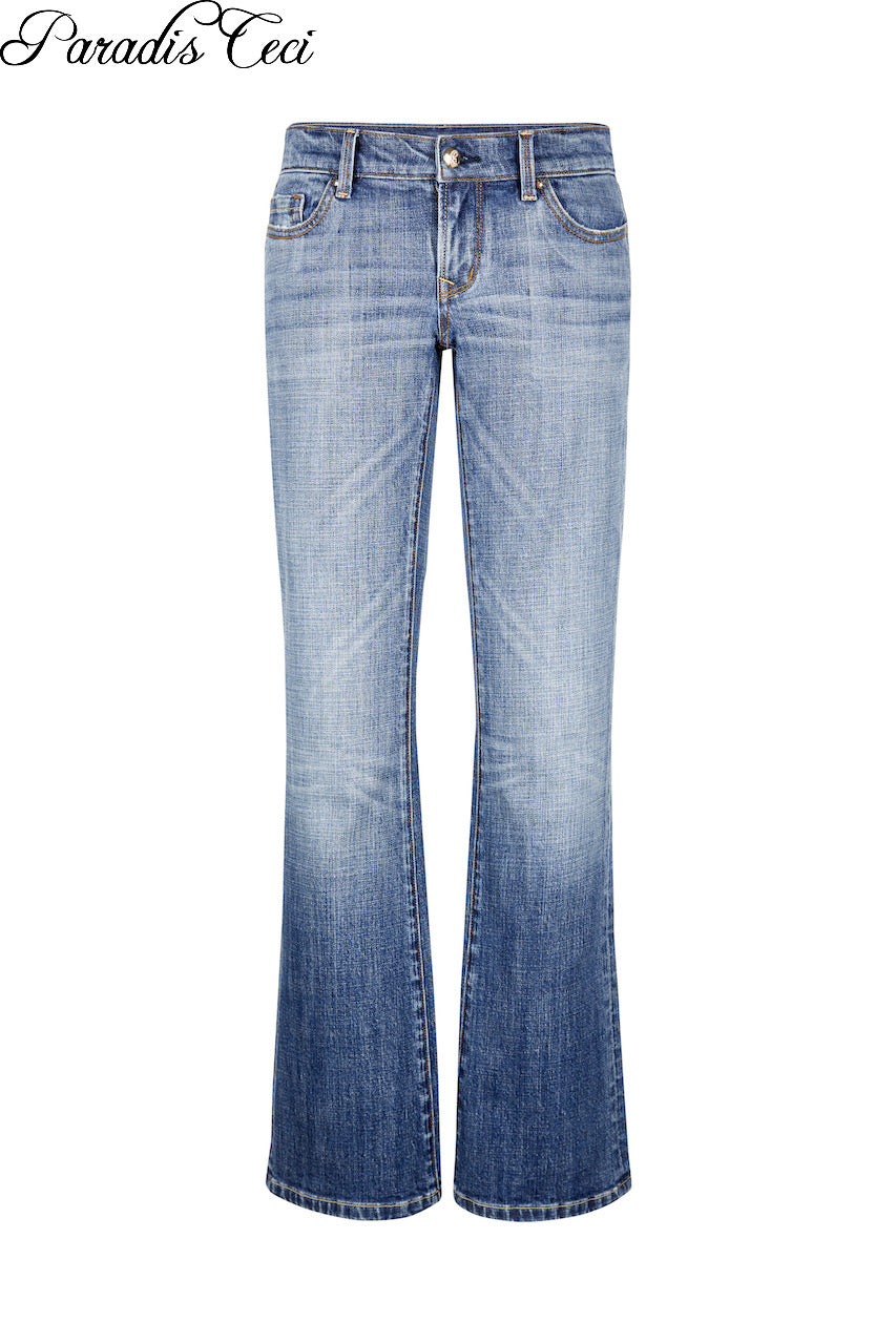'Ginny' #001 low-rise baby bootcut jeans