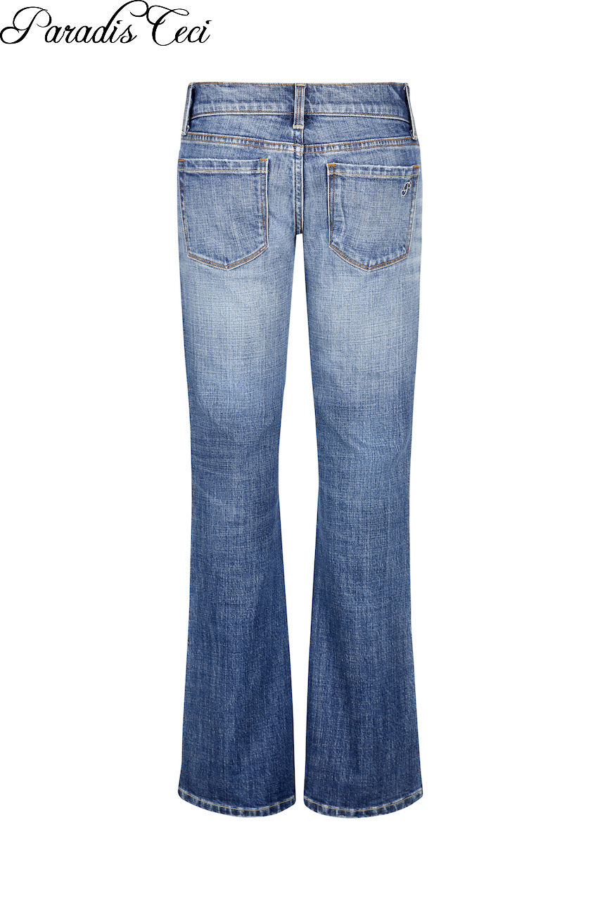 'Ginny' #001 low-rise baby bootcut jeans