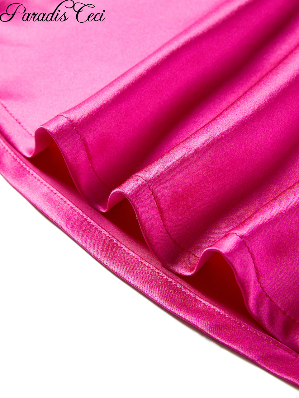 ‘Carmen’ silk satin dress