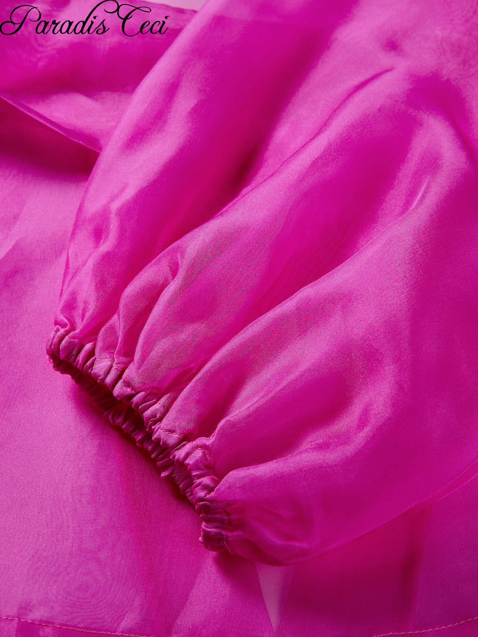 ‘Orchid Haze’ silk organza blouse