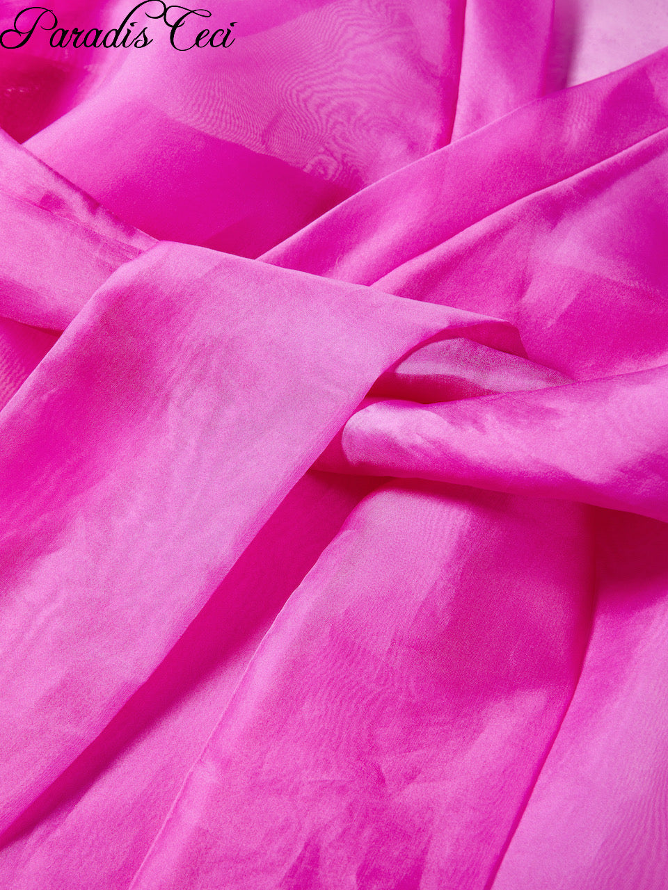 ‘Orchid Haze’ silk organza blouse