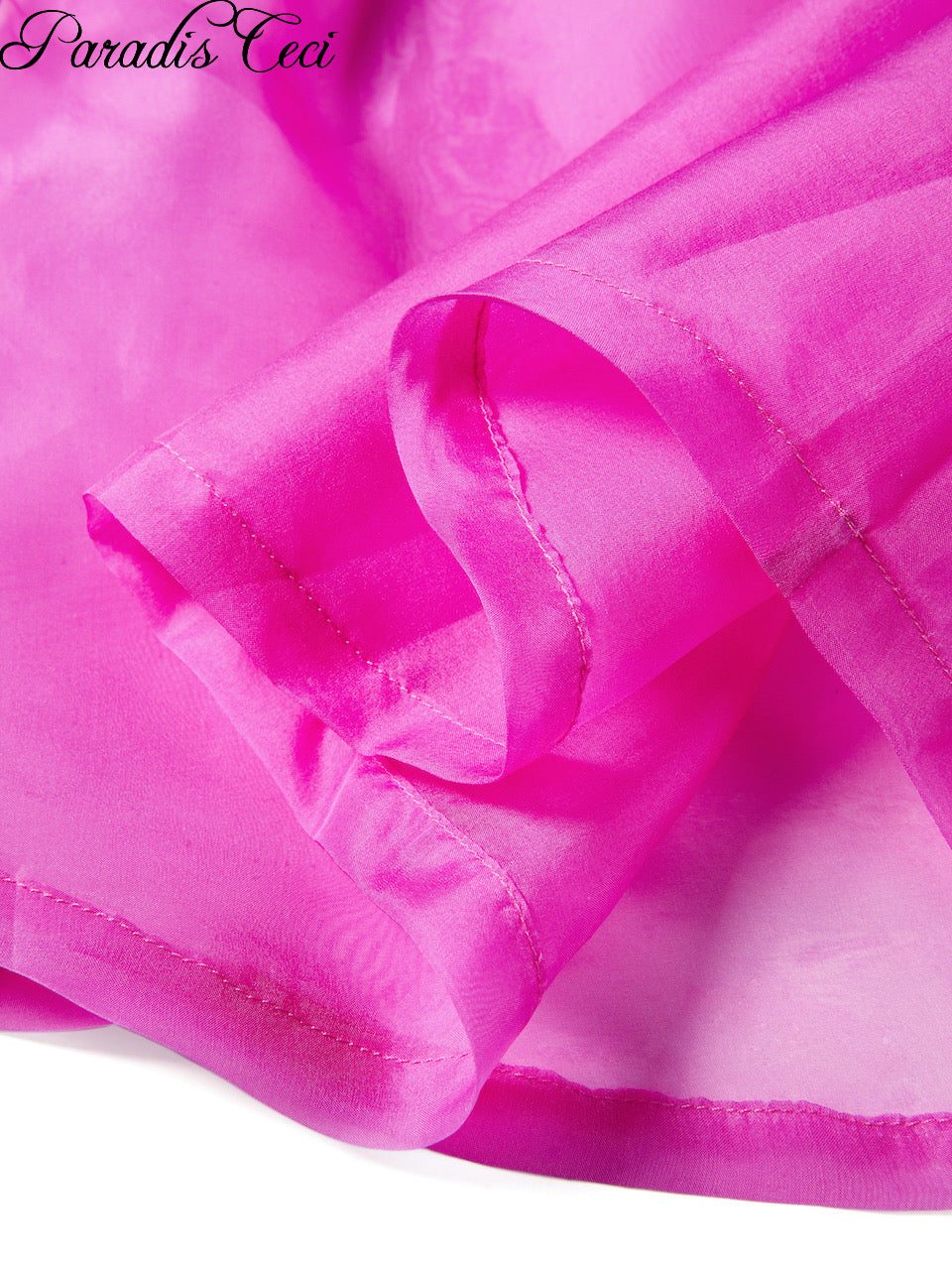 ‘Orchid Haze’ silk organza blouse