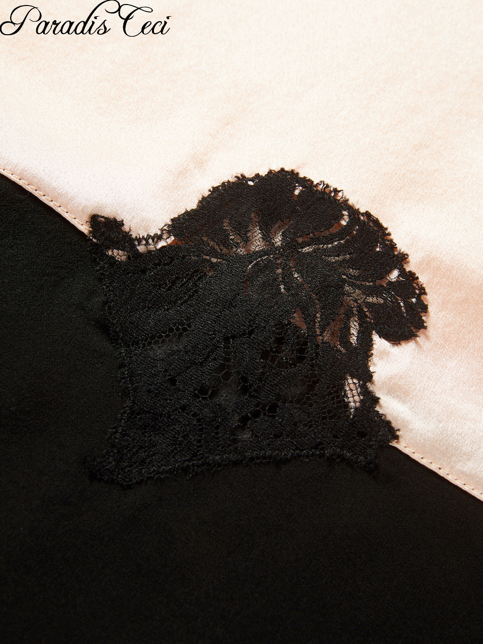 ‘Dahlia’ Chantilly lace silk slip dress