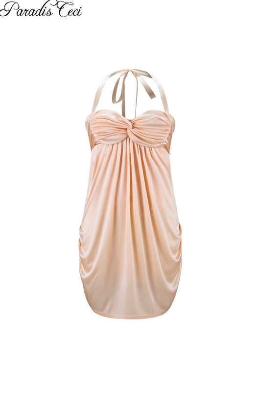 'Phaedra' halterneck dress